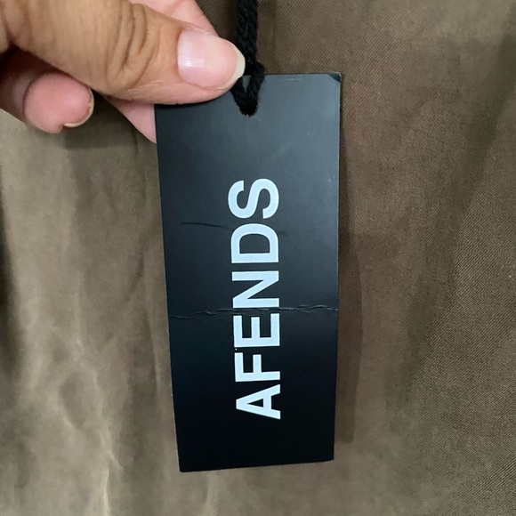 Afends Grace Cupro  V-neck Mini Summer Dress Coffee sleeveless size XL - Picture 7 of 15